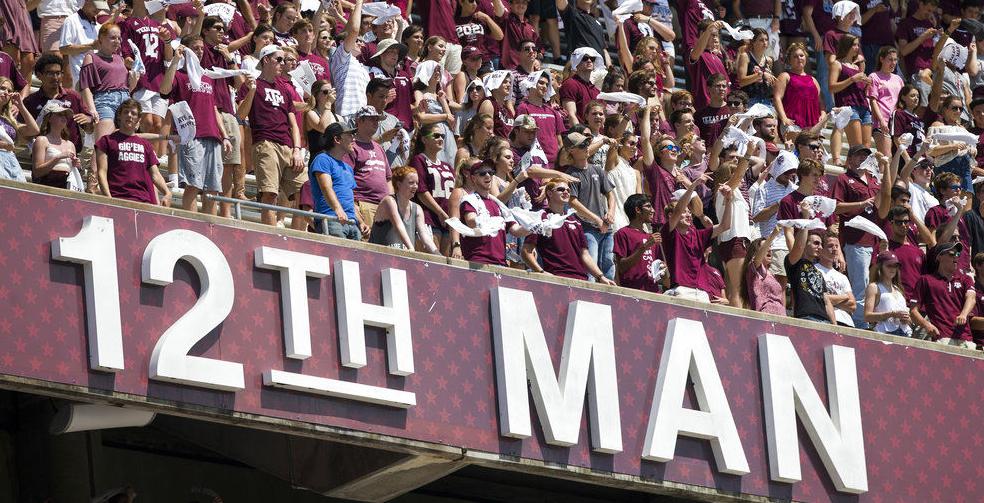 Students wave 12th man towels